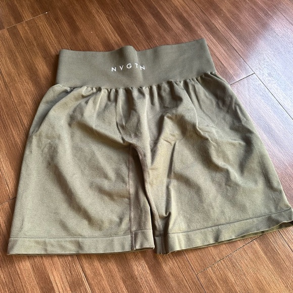 NVGTN olive green biker shorts size medium sold out color - Picture 3 of 5